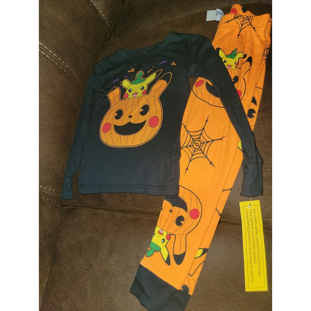 Pokemon Halloween pumpkin pajamas size 4 nwt